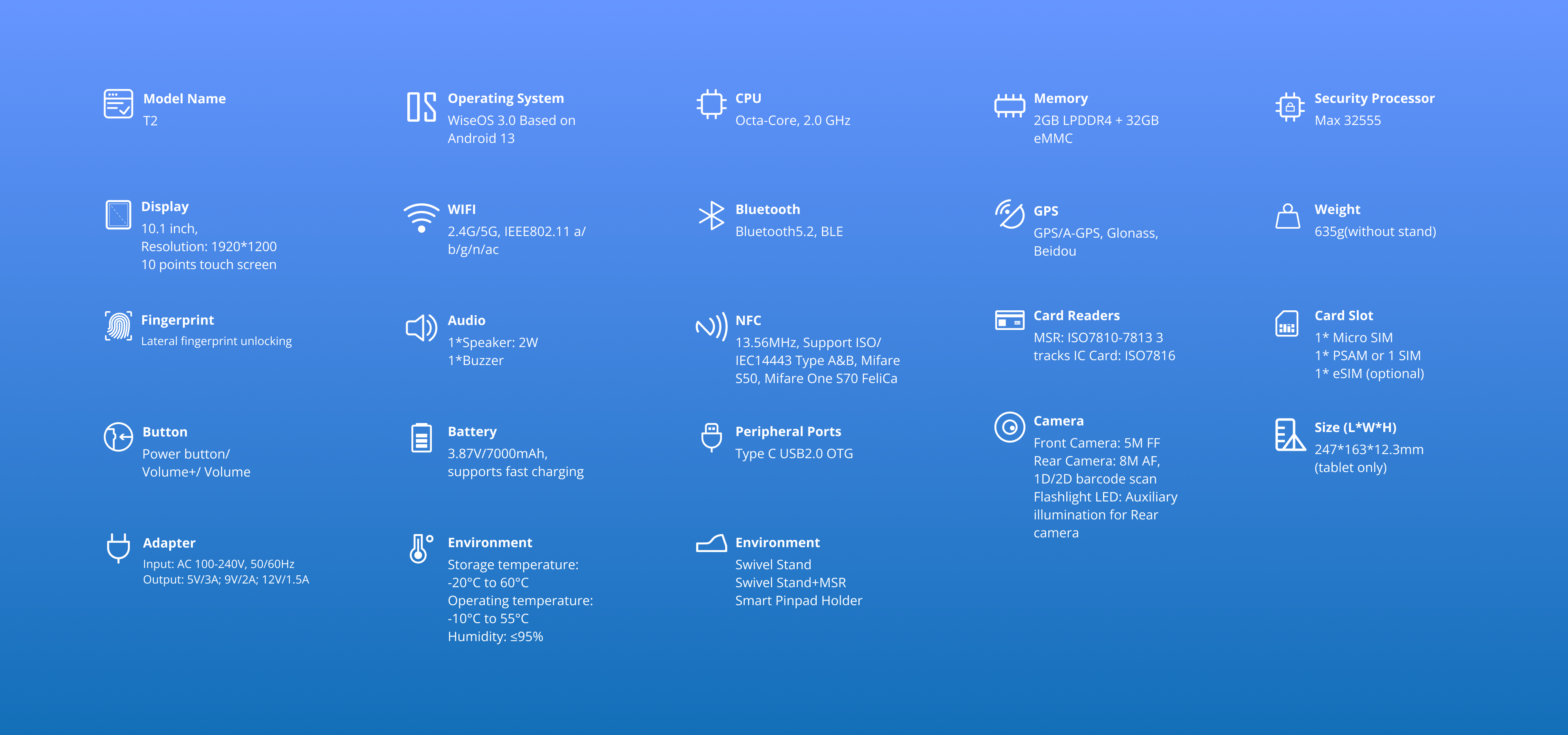 Codepay T2 Specification